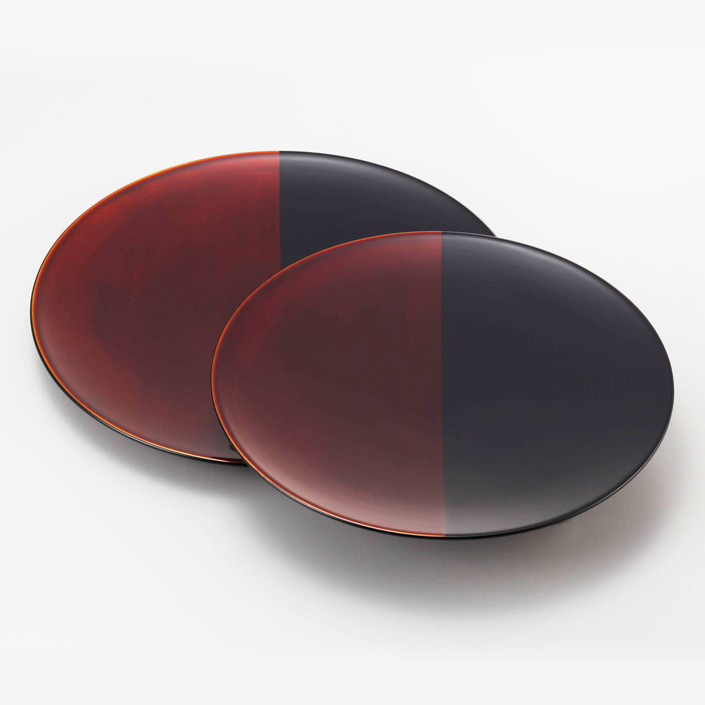 石州好 独楽塗 蕎麦椀 九客 受皿 九客 平安象彦製 共箱(K-A750) 石州好