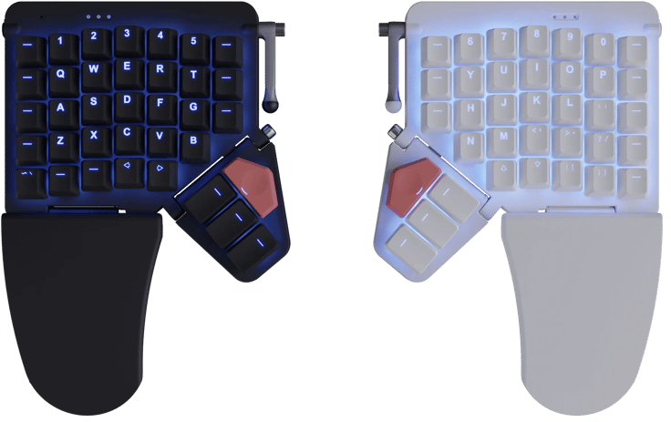 ZSA Moonlander Mark I 分割型プログラミングキーボード 銀軸 ZSA
