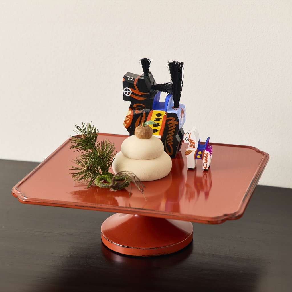 茶道具 干支 午年 馬 香合 松尾潤 共箱 施釉 初釜 炭点前