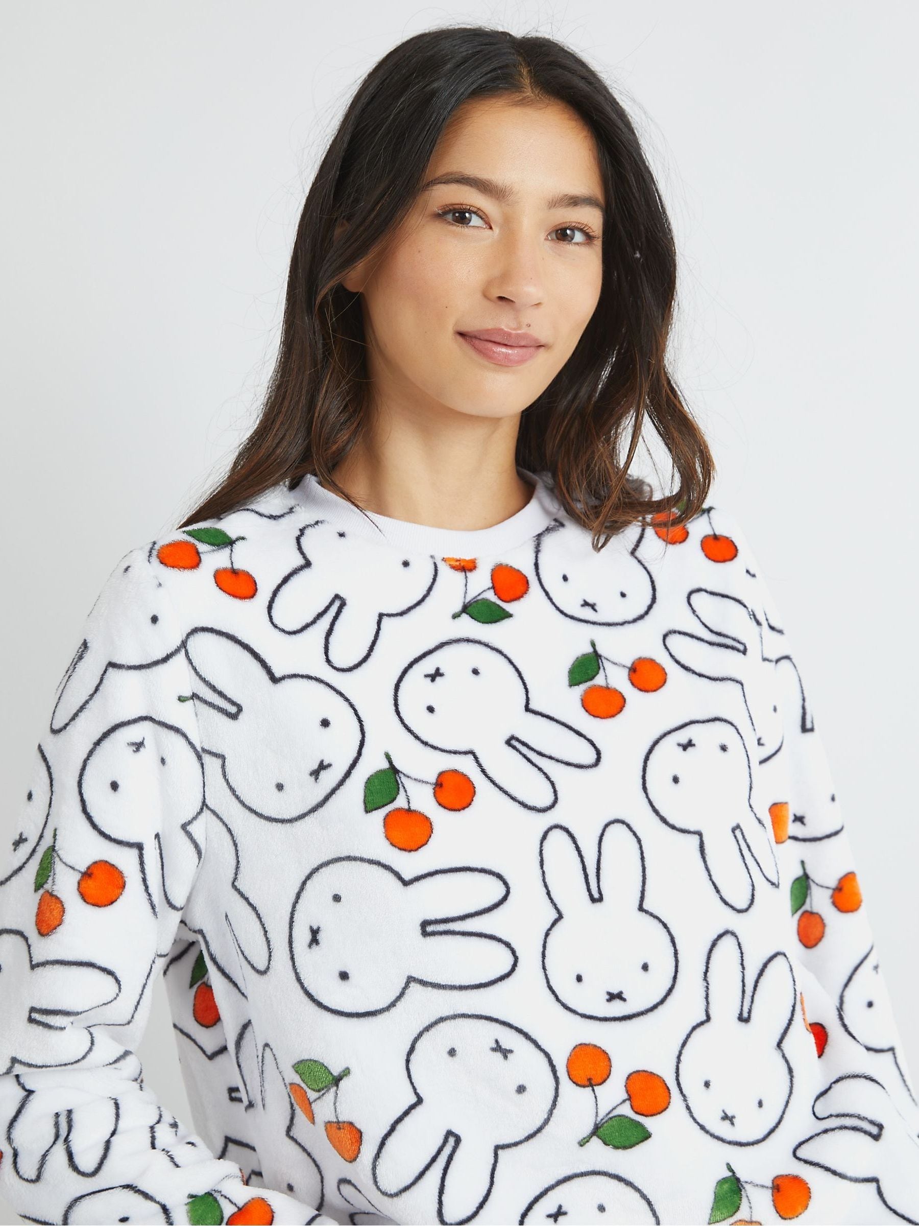 Buy Skinnydip White Miffy x Cherry Fleece Pyjamas Set from Next USA
