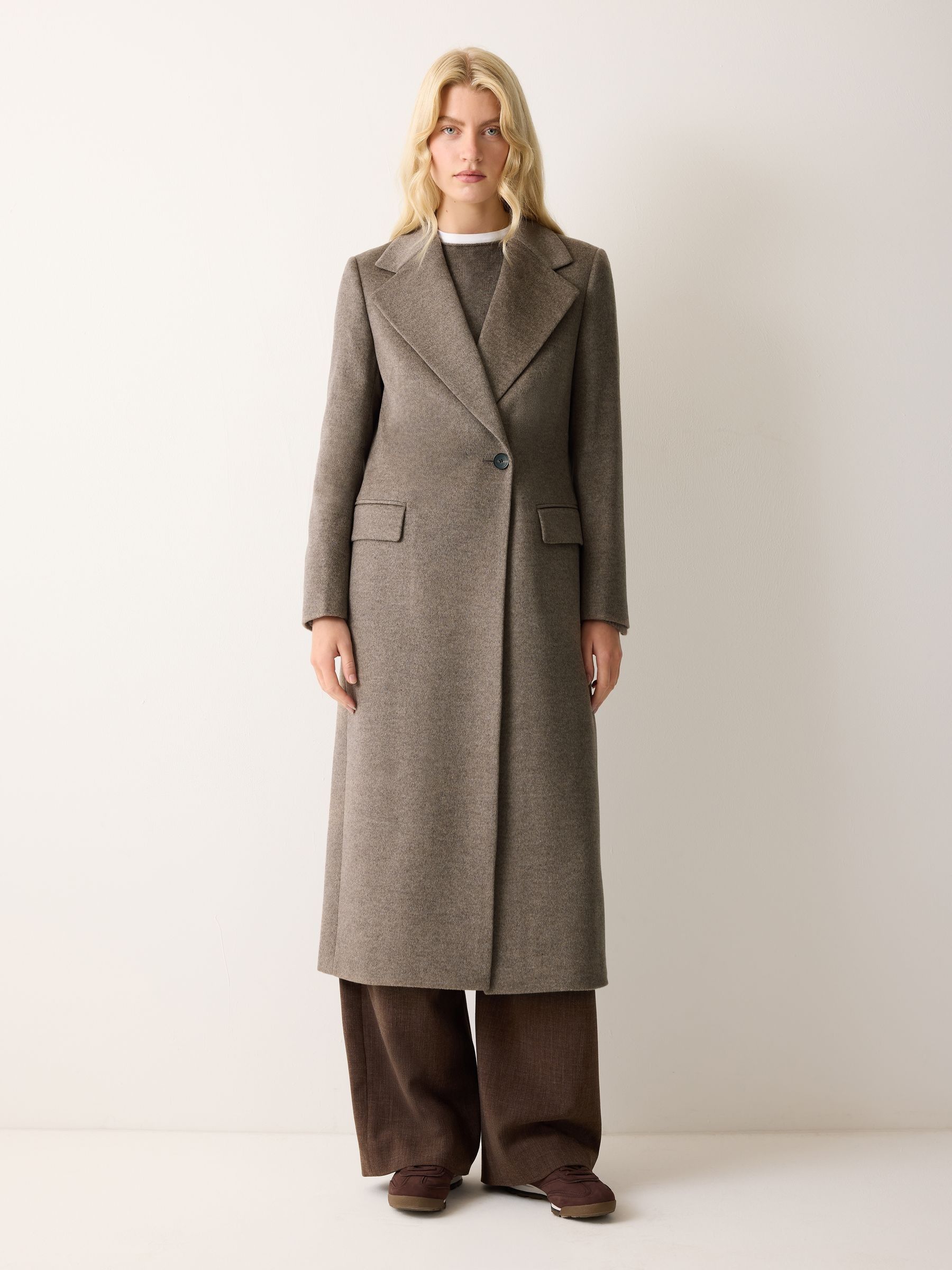 Buy Jigsaw Light Brown Wool Maxi City Coat from Next USA
