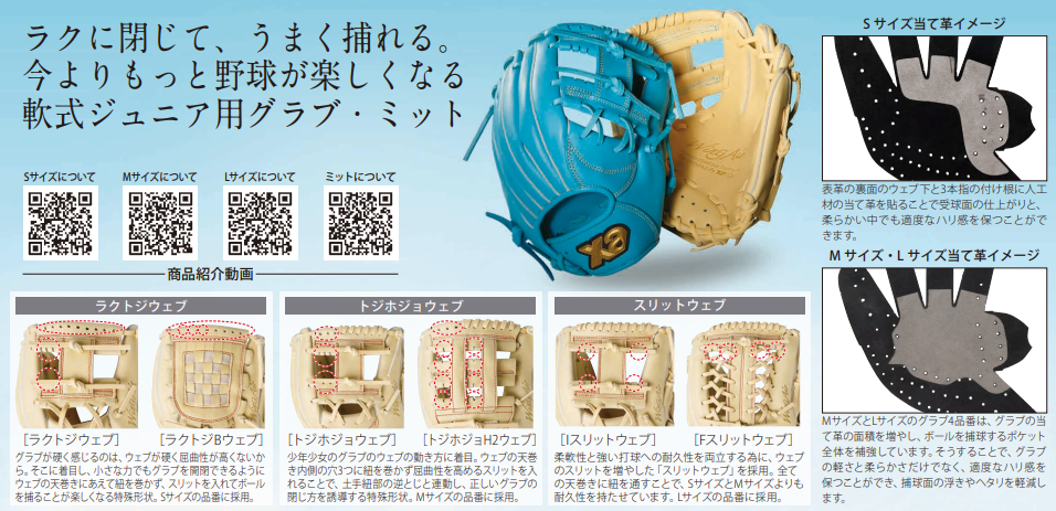 軟式ジュニア用ウィングエアーグラブ（サイズM）【AM2型】｜ザナックス