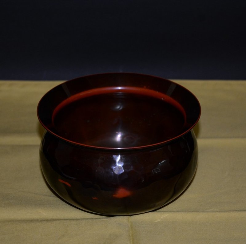 R671 建水 『中川浄益造』『而妙斎 書付』『菊彫モール建水』 共箱