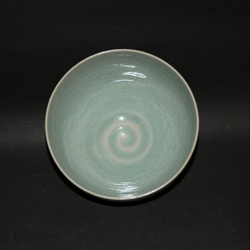 高麗青磁茶碗 韓国 人間文化財 柳海剛（ユヘガン）古物 35000円 美術