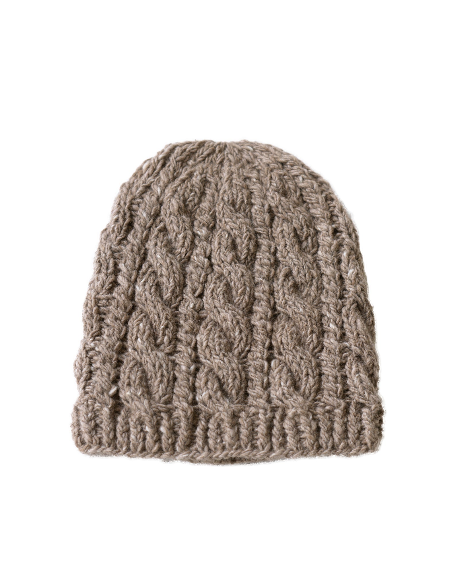 ウールカシミヤケーブルニットキャップ(hand knitting) – yourwear