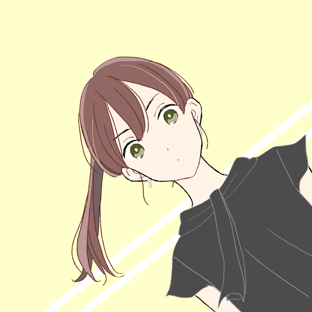 ポニーテール/ひょっこりする女の子|イラスト素材 | ゆるやかGIRL