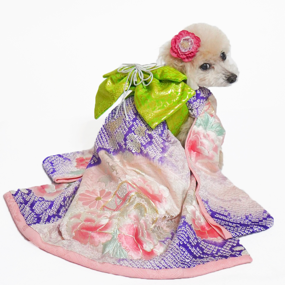 犬猫服1点限り お引きずりの大振袖SSサイズ oh-60 | 犬服・猫ペット服