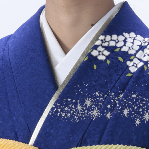 化繊・仕立て上がり】 振袖 青 モダン 古典 成人式 前撮り C1437 化繊