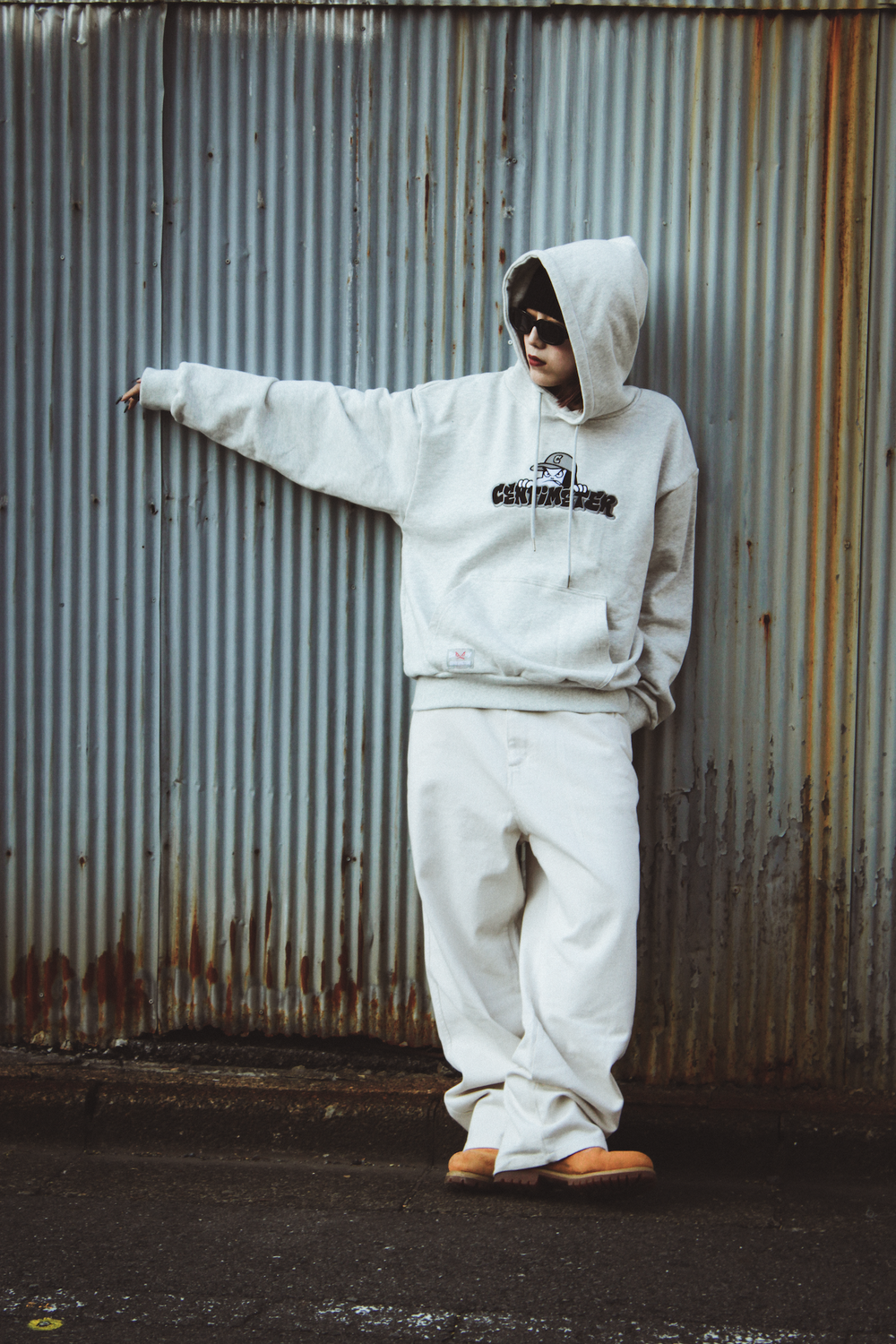 CLAIR DE LUNE 登坂広臣パーカー 白 L。 CLAIR DE LUNE 登坂広臣