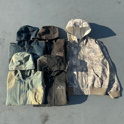 Heisei Logo Denim Zip Hoodie – YZ