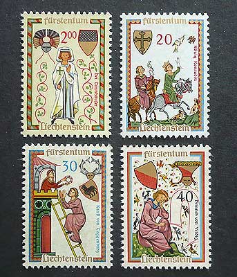 1979 外国切手 リヒテンシュタイン 古切手1920年不足料金切手 6種未