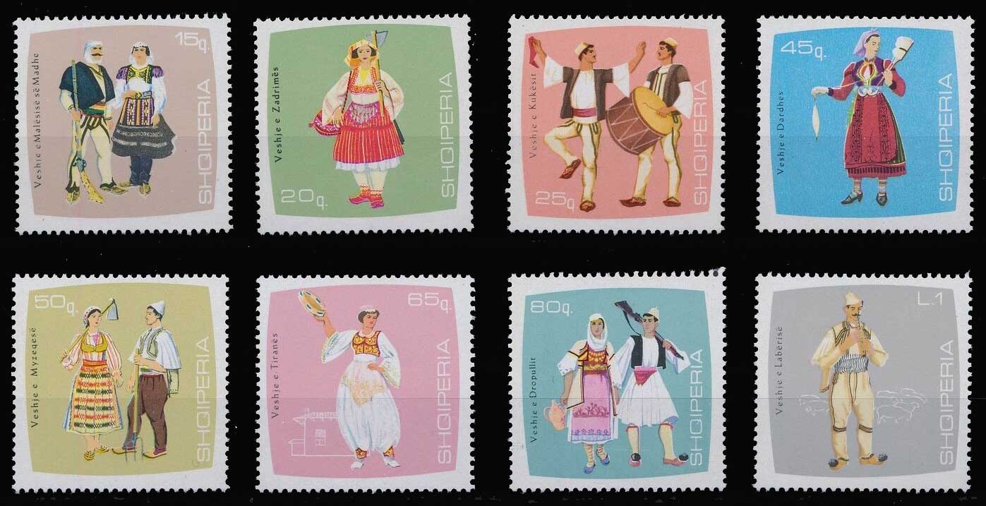 3562 外国切手 アルバニア 1967年 バラ 8種完