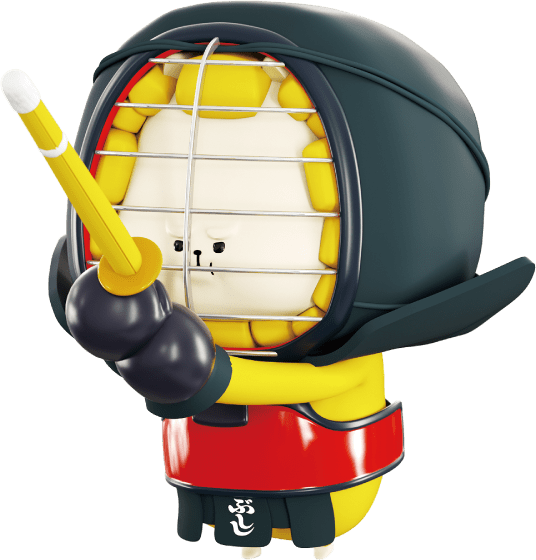 剣道ぶしし マスコット ぬいぐるみ 全日本剣道連盟 AJKF 全日本剣道