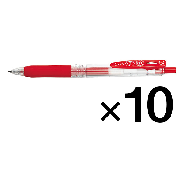 サラサクリップ0．5 赤 10本セット(0.5mm 赤): 本体【公式】ZEBRA