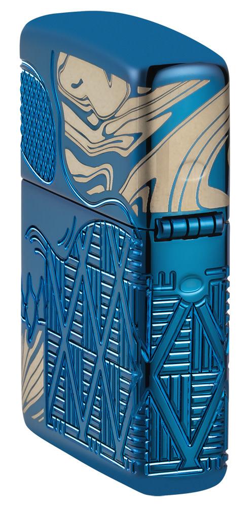 Skull Design Armor® High Polish Blue Windproof Lighter – Zippo USA