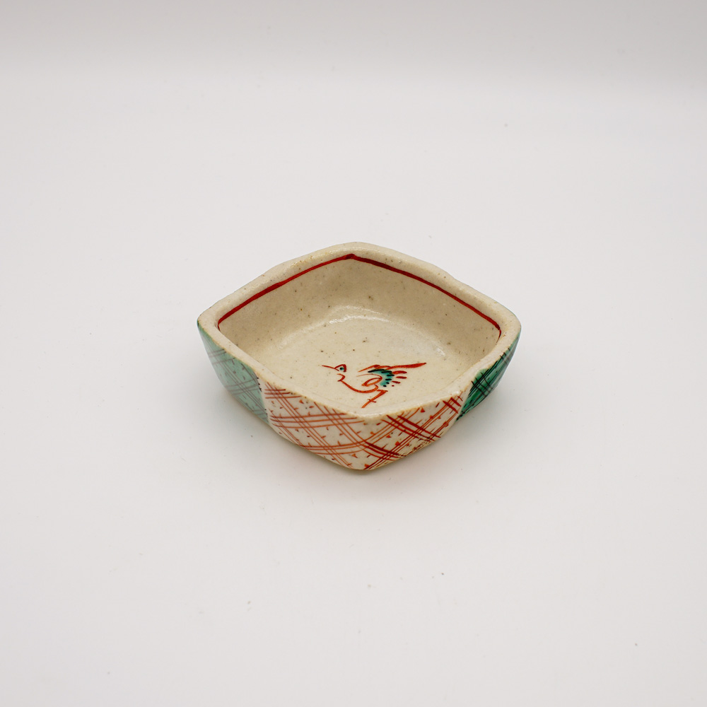 1646 其泉窯赤絵高台鉢5客