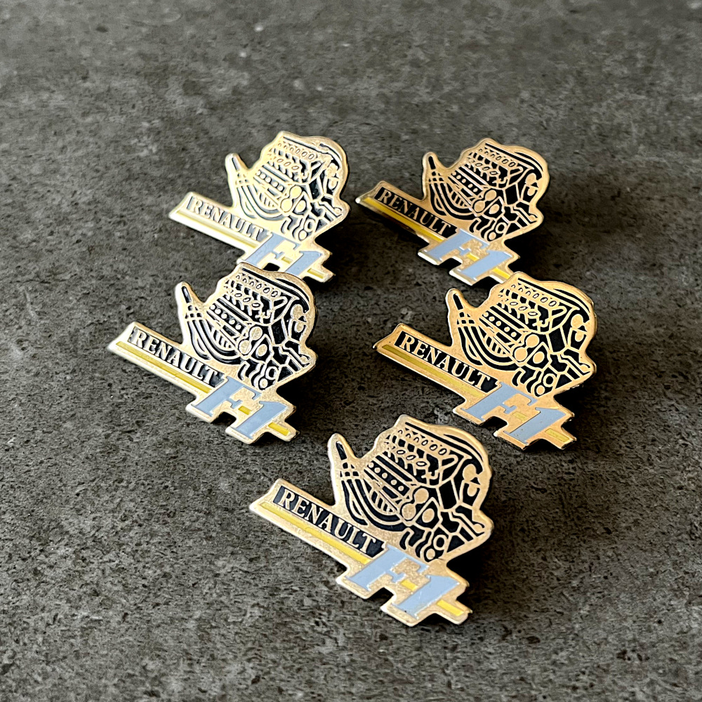 5個セット フランス ヴィンテージ ピンバッジ F1 RENAULT ルノー