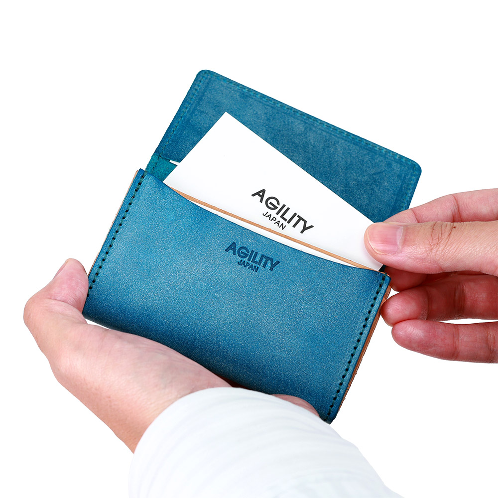 シェノン』(全6色)牛革のみで仕立てたシンプルデザインの名刺入れ 60枚