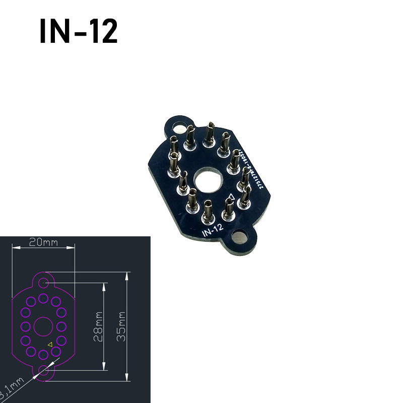 ニキシー管ホルダーソケットプラグ IN14 IN12 IN18 IN-8 QS18-12 IN-19