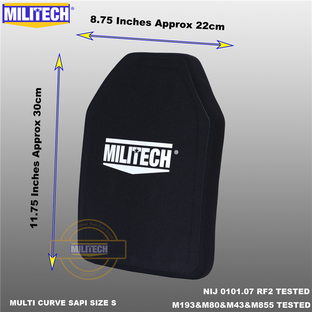 MILITECH SAPI&10x12 Bulletproof Plate NIJ III+ 3+ /NIJ 0101.07 RF2
