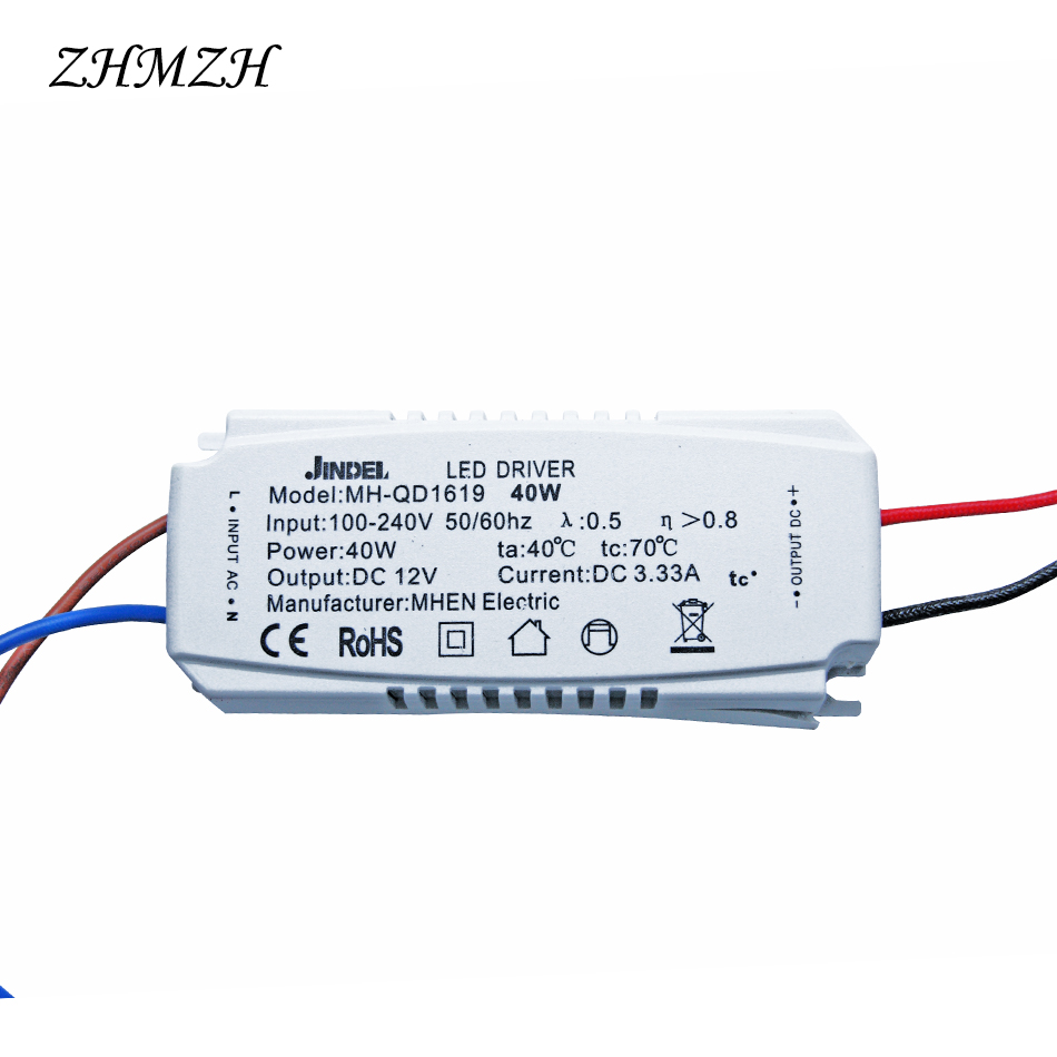 AC 100-240V To DC12V Constant Voltage LED Driver 12W 20W 40W 60W
