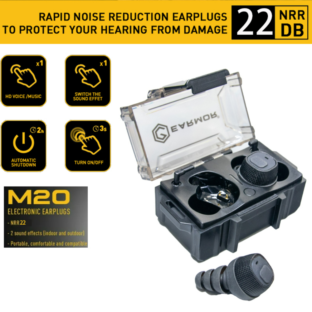 EARMOR M20 電子耳栓ヘッドセットアンチノイズ耳栓電子ダンパー