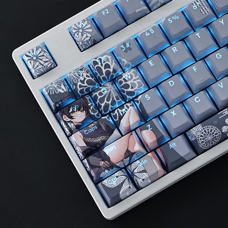 108キー/セットブルーアーカイブkisaki backlikキーキャップpbt 5辺