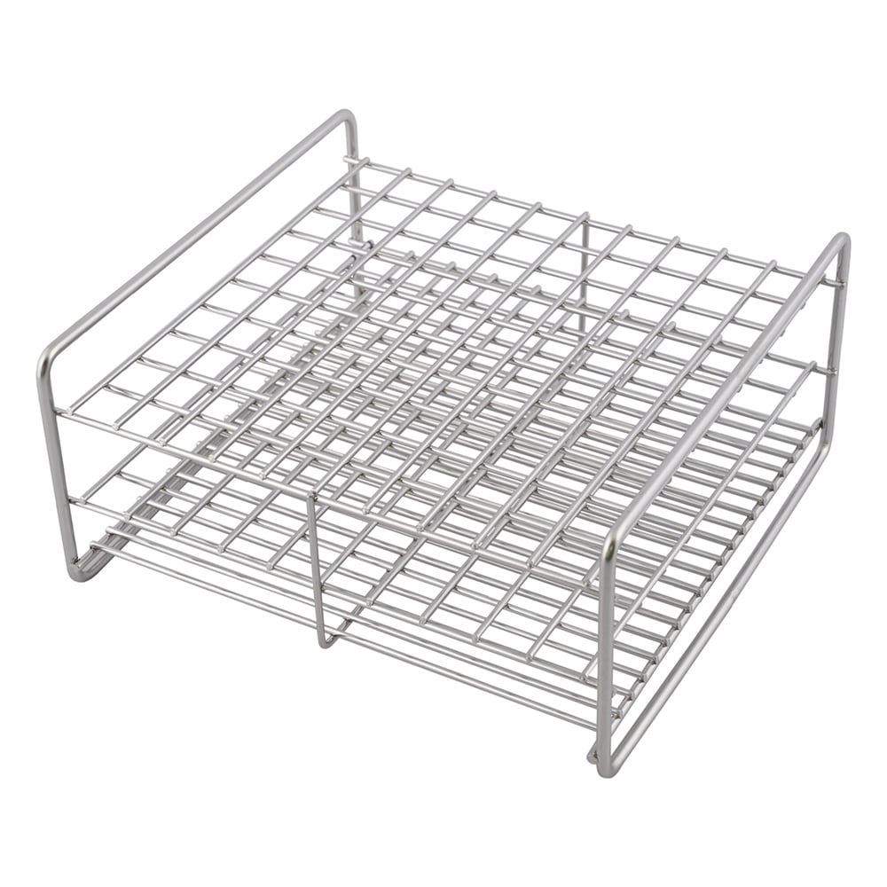 6-302-02 ステンレス製試験管立 φ12mm 10×10配列 SS12-100 【AXEL