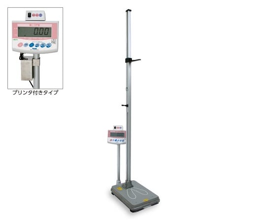 0-3510-36 手動式身長計付き体重計[検定付] プリンタ付き IOH-1M