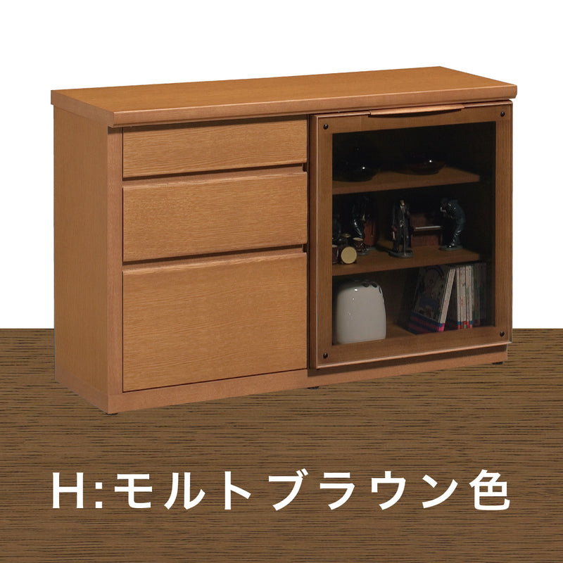 カリモク 引戸 サイドボード HU4267 幅119.8 奥行41.5cm 薄型