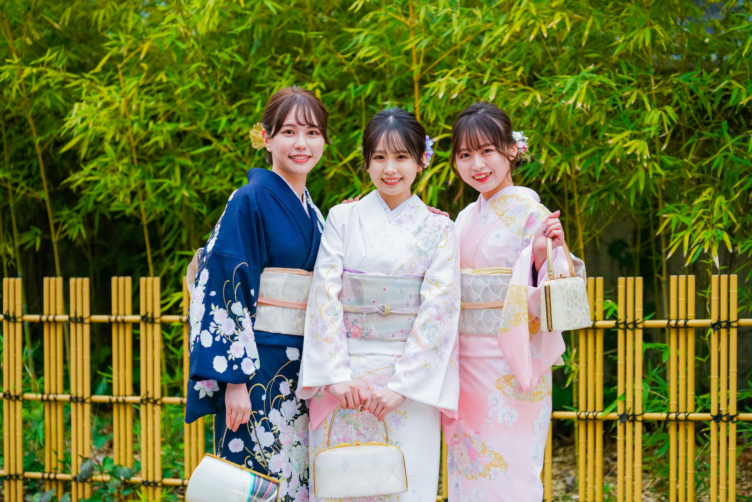 ピンクベージュ辻ヶ花訪問着と袋帯・帯揚げ帯締めの4点フルセット