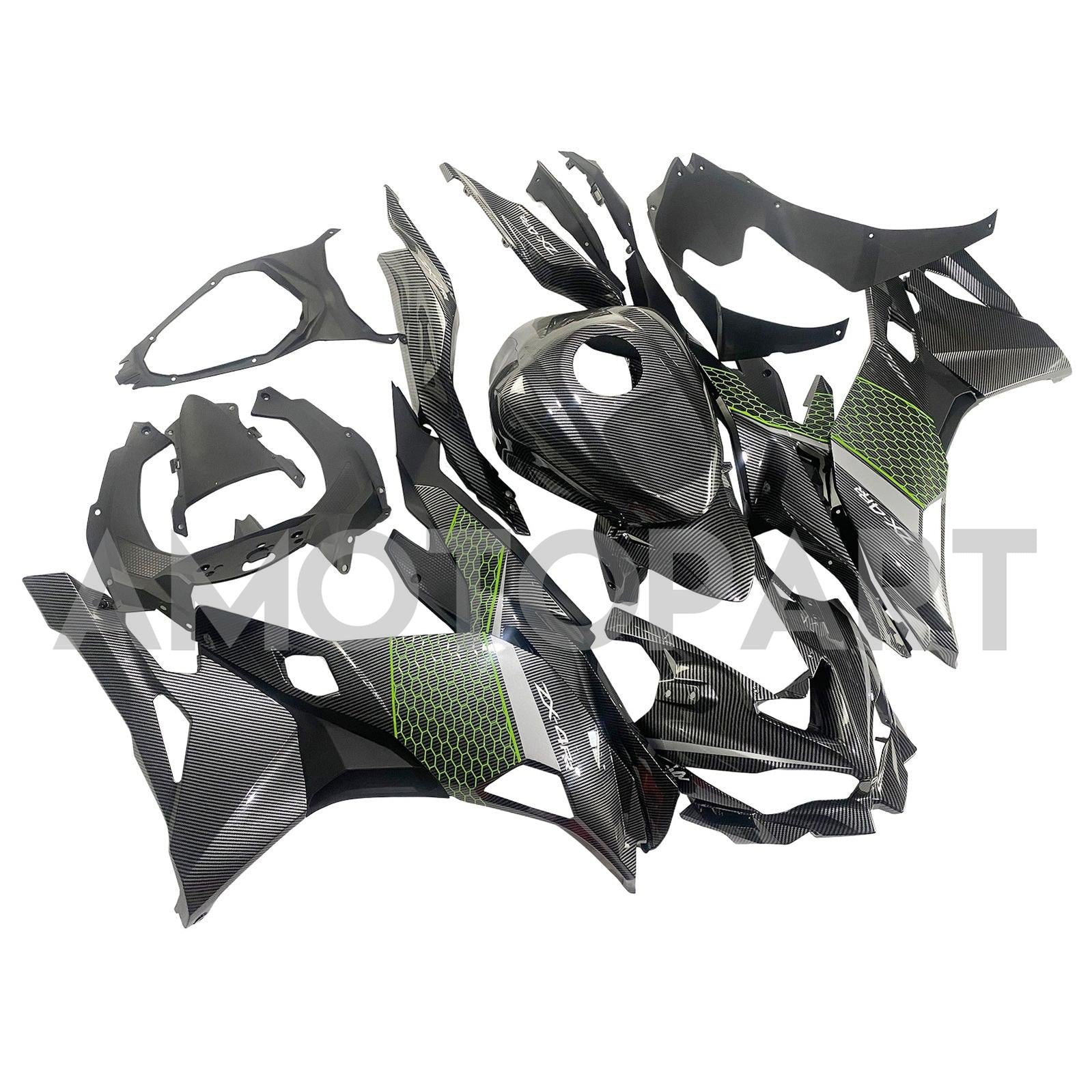 Amotopart 2019-2025 Kawasaki Ninja ZX25R ZX4R ZX4RR Carbon Fiber Fairi