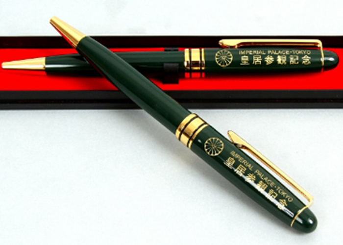 菊の御紋入 皇居参観記念&はまなす ボールペン セット品