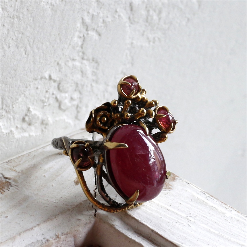 amphora / オットマン アンティークデザイン リング ルビー