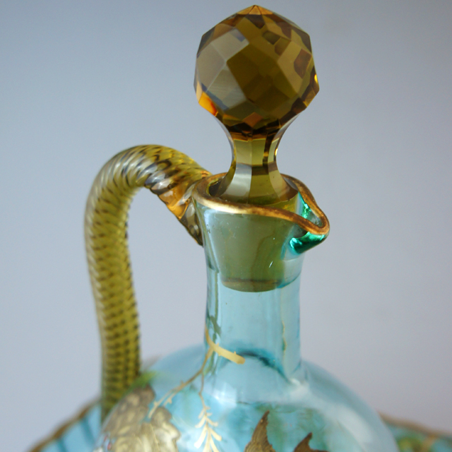 オールド・バカラ 鱗カット装飾 金彩 トレー ゴールド クロコ アンティーク