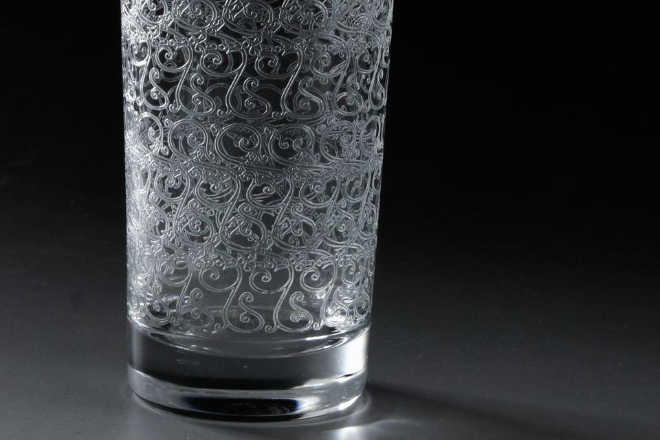 Baccarat オールドバカラ バンブー クリスタルガラスのトレイ クリア