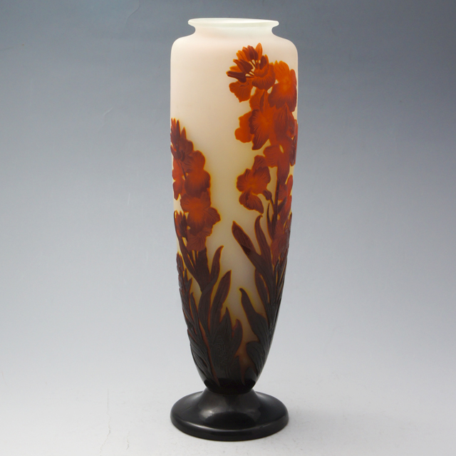 ルーマニアチップガレ工房TIP Galle 風景文花瓶エミールガレ箱入