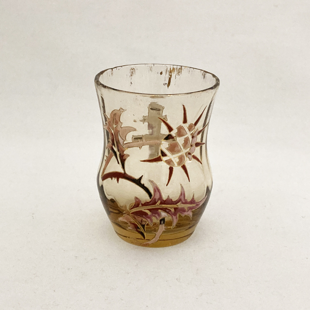 エミール・ガレ「薊にロレーヌ十字小酒杯」《アンティックかとう》