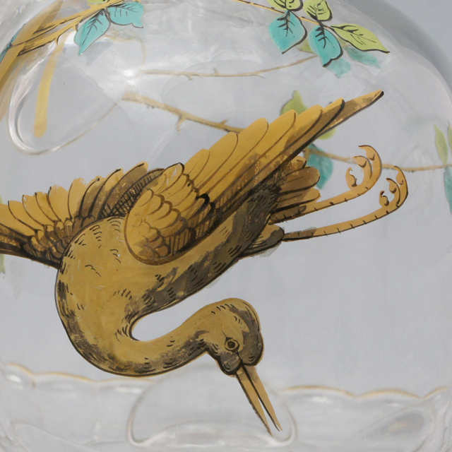 オールドバカラ「ジャポニズム 鶴文様 リキュールセット