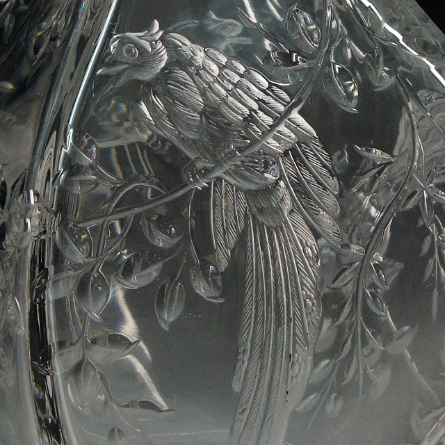 オールドバカラジャポニズム様式 エナメル彩木花瓶 刻印有り