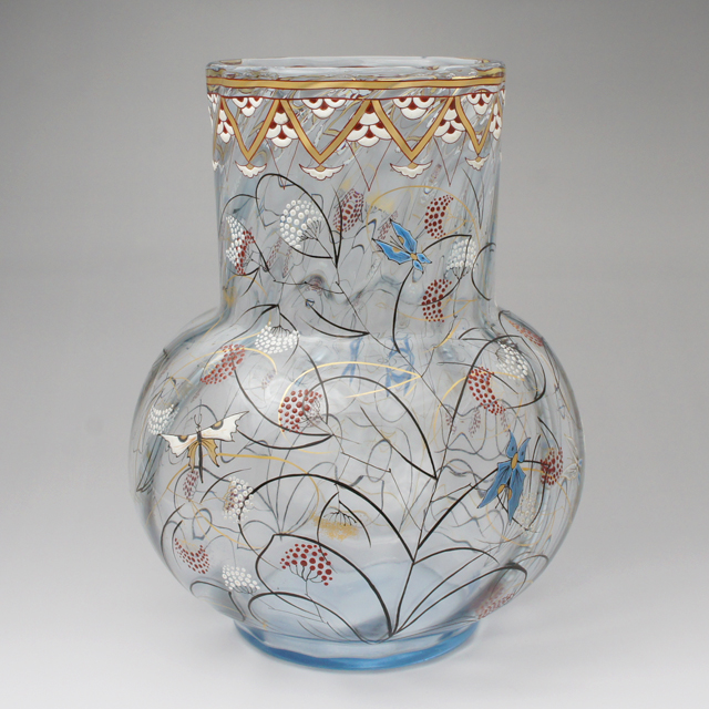 エミールガレ フクシアの花紋瓶 高さ約14.1cm 送料込み251202