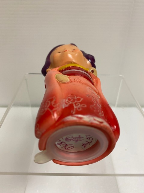 第一勧業銀行☆のばらちゃん☆着物☆ソフビ人形☆貯金箱 11．5cm