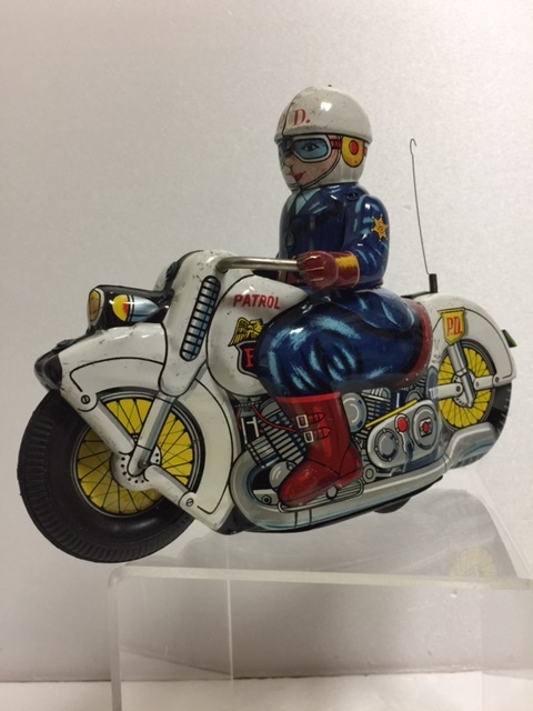 ウサギ屋 ブリキ P.D. オートバイ バイク Vツイン 長さ 21．0cm