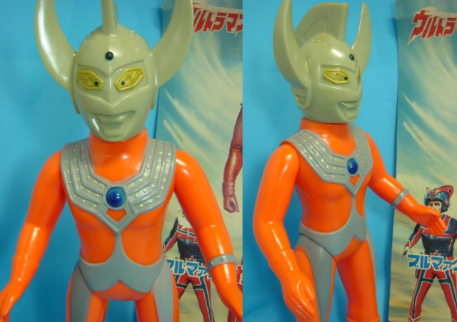 k1391ブルマァク ウルトラマンタロウ ソフビ 16cmサイズ エース 当時物