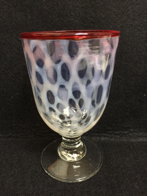 骨董 時代ガラス 希少 橙色 黄色暈し 霰プレス あられ 氷コップ ウラン