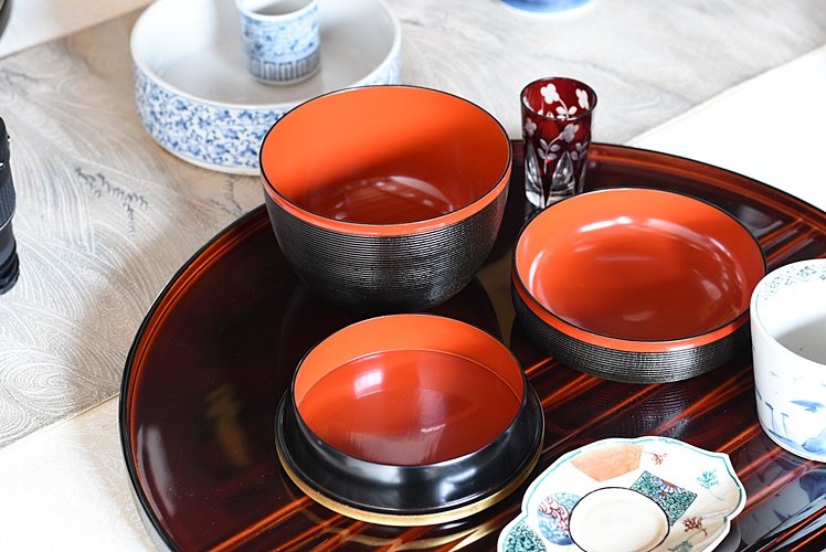 漆器信玄弁当箱 5個セット！未使用に近い 漆器信玄弁当箱 5個セット