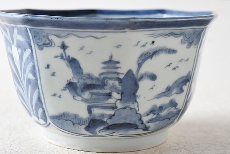 ♥南京 古染付 鉢 木箱付き 修理 キズあり 骨董 古玩 【公式通販】