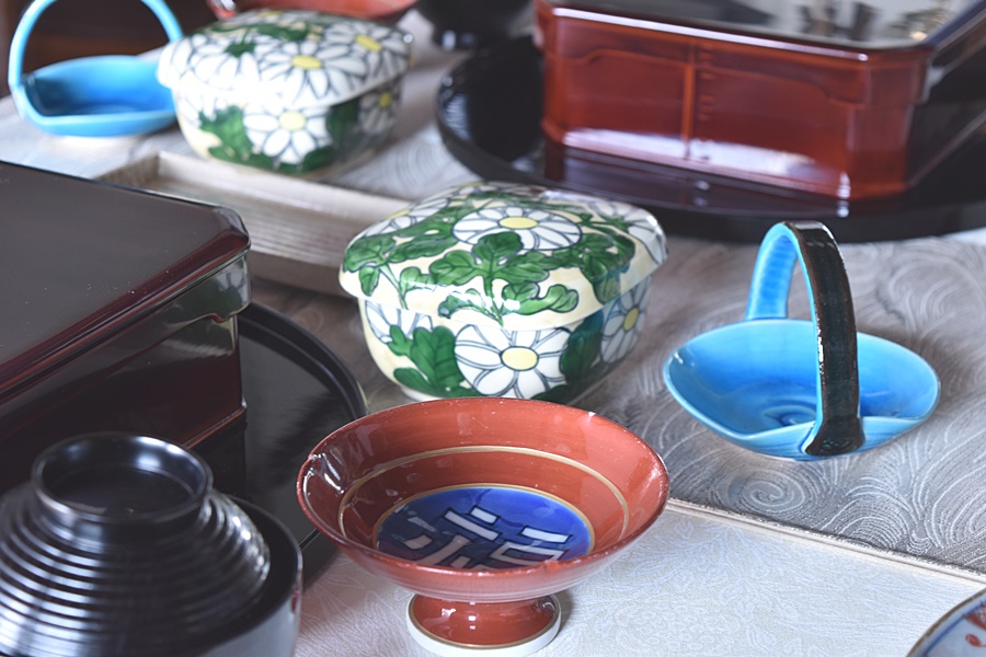 輪島塗 野点セット三人前 重箱 椀四種 輪島塗 野点セット三人前 重箱