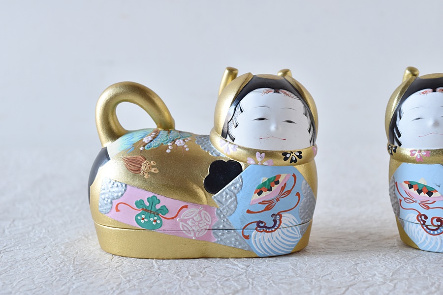 吉徳大光 御伽犬 犬筥 雛人形 雛道具 - 生活骨董と古布のアンティーク