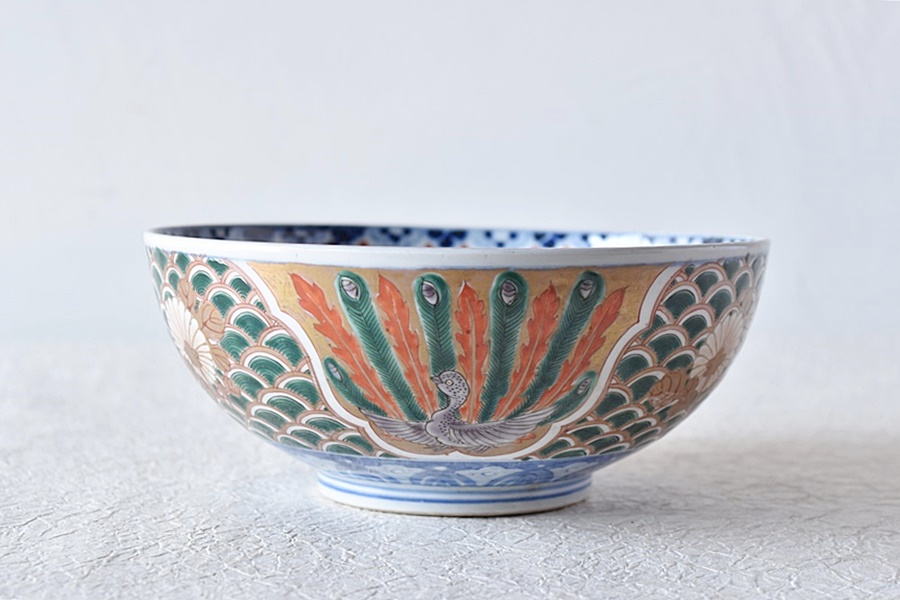 伊万里 色絵 布袋唐子図 瓔珞模様 三つ鉢 小 - 生活骨董と古布の